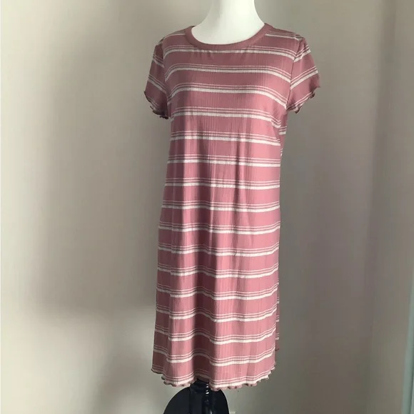 mossimo shirt dress Mossimo Medium rose gray stripe t-shirt dress
